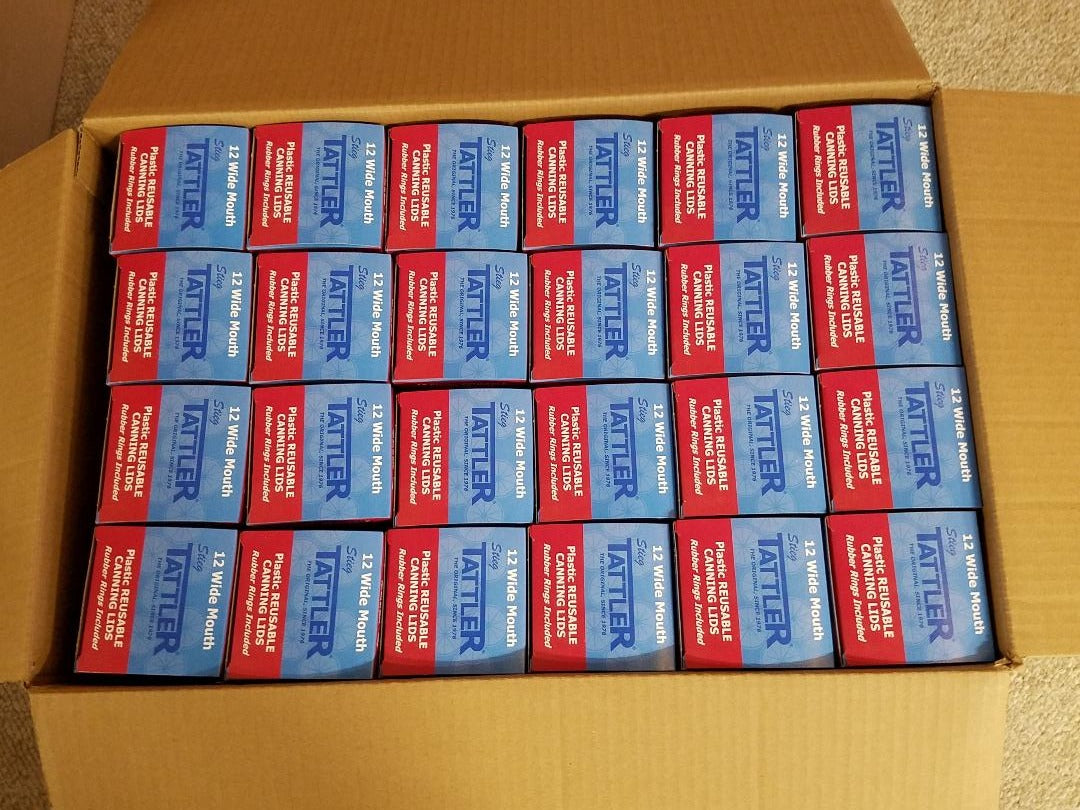 item 33] 24 dozen E-Z SEAL wide lids & rubber rings ~ boxed (dozen per box)