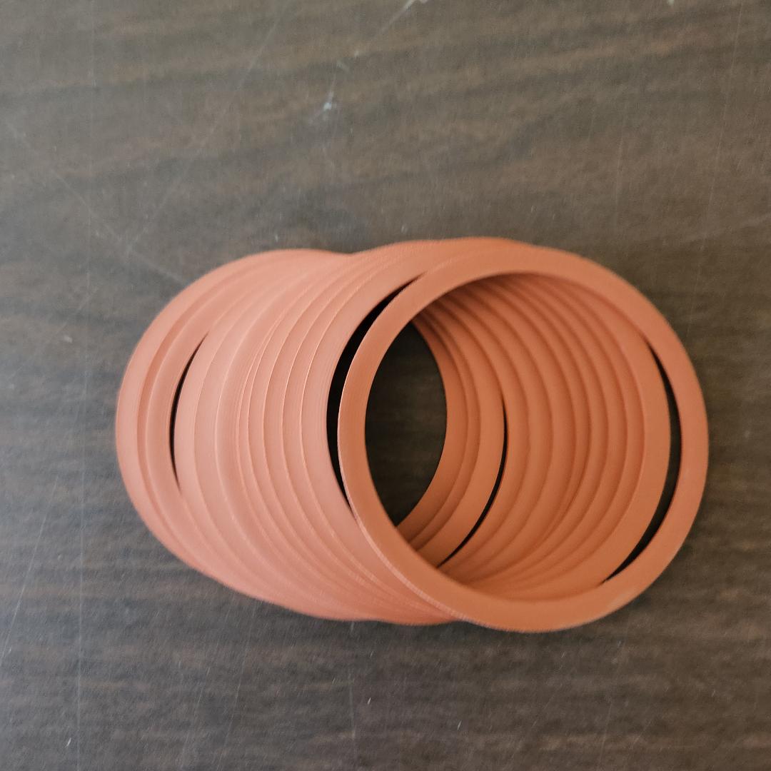 item 62] Twin Pack 100 Replacement Rubber Rings ~ 50 Regular/50 Wide (rings only) ~ bulk