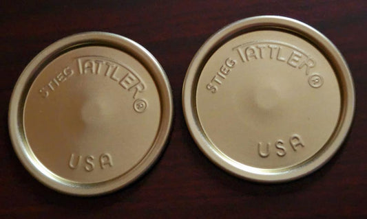 item 16] 100 Count Seal-Loc **DISPOSABLE** Regular Mouth Metal Lids (RUBBER RINGS SOLD SEPARATELY)