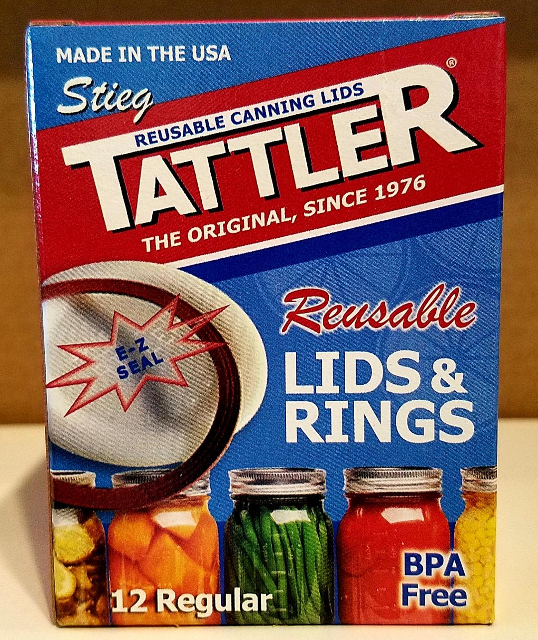 item 21 ] 1 dozen boxed E-Z SEAL regular lids & rubber rings