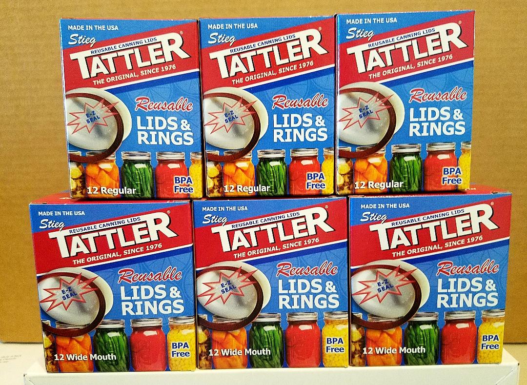 item 29] Combo Pack boxed E-Z SEAL lids & rubber rings (3 doz each size)